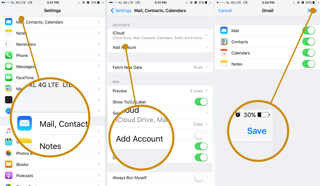 Tips mengatur akun Gmail di iPhone/ iPad beserta signaturenya