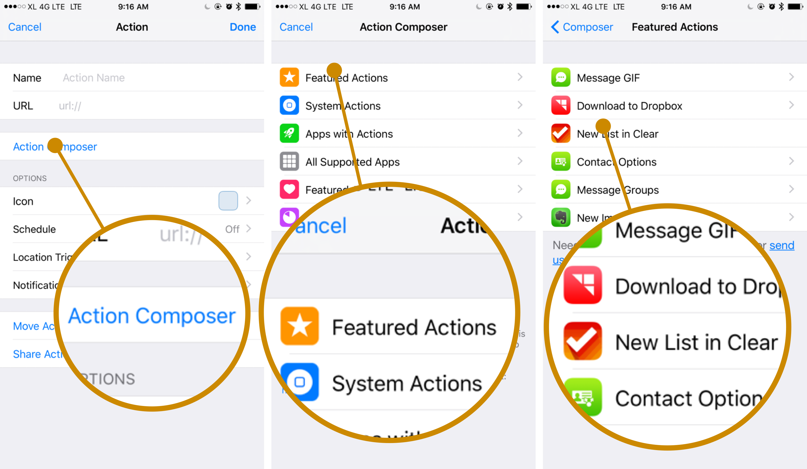 Active features. Active features