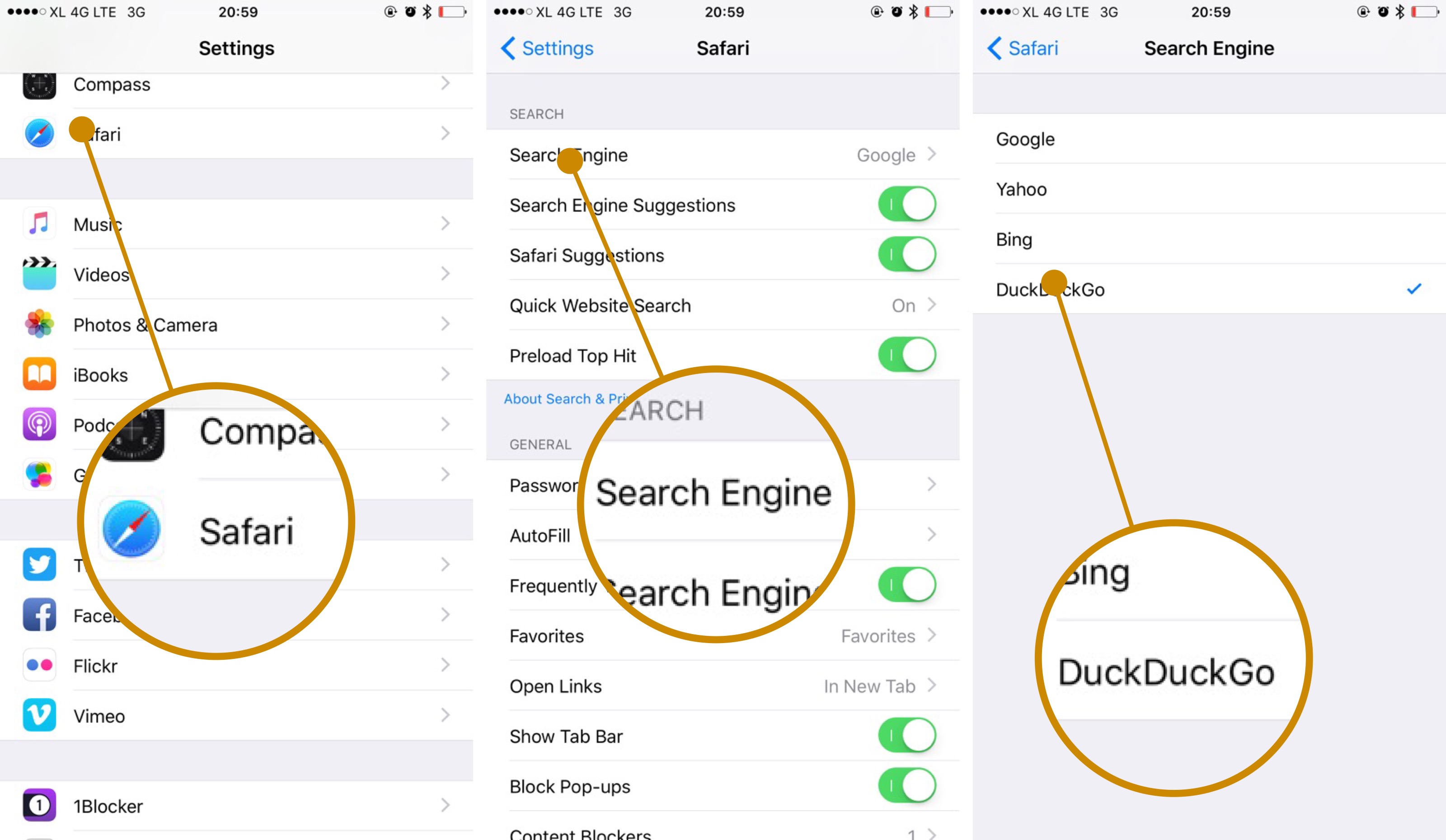 Safari search engine