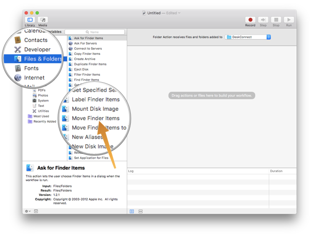 Pindahkan file dari DeskConnect folder ke Desktop secara otomatis dengan Automator di Mac