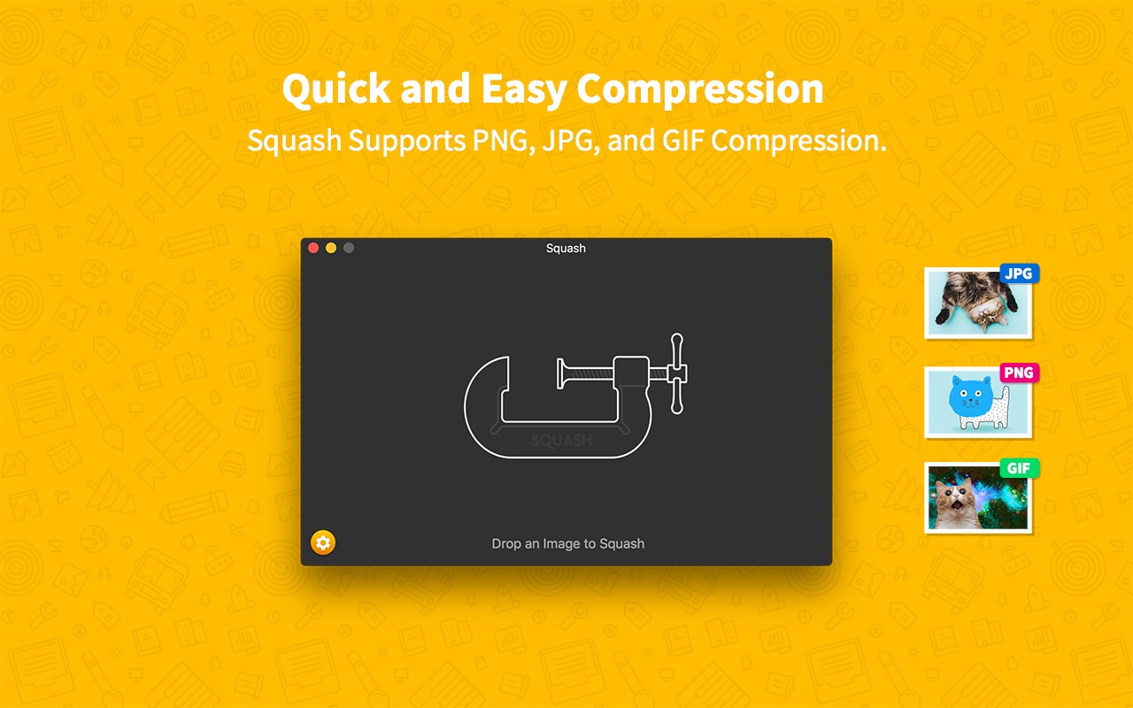 Gif compress. Squashed Drop.