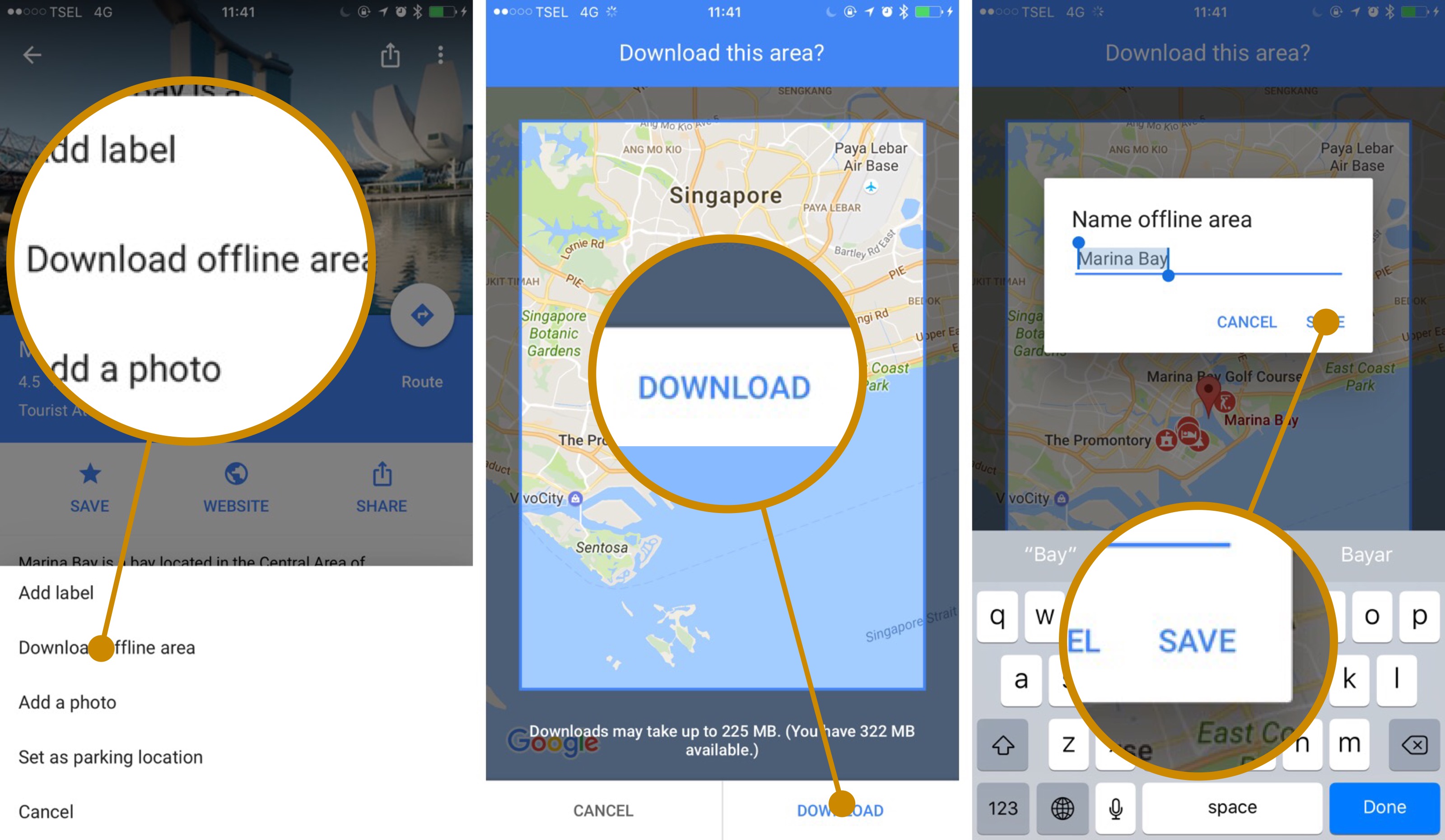 Download peta Google Maps di iPhone agar bisa digunakan secara offline