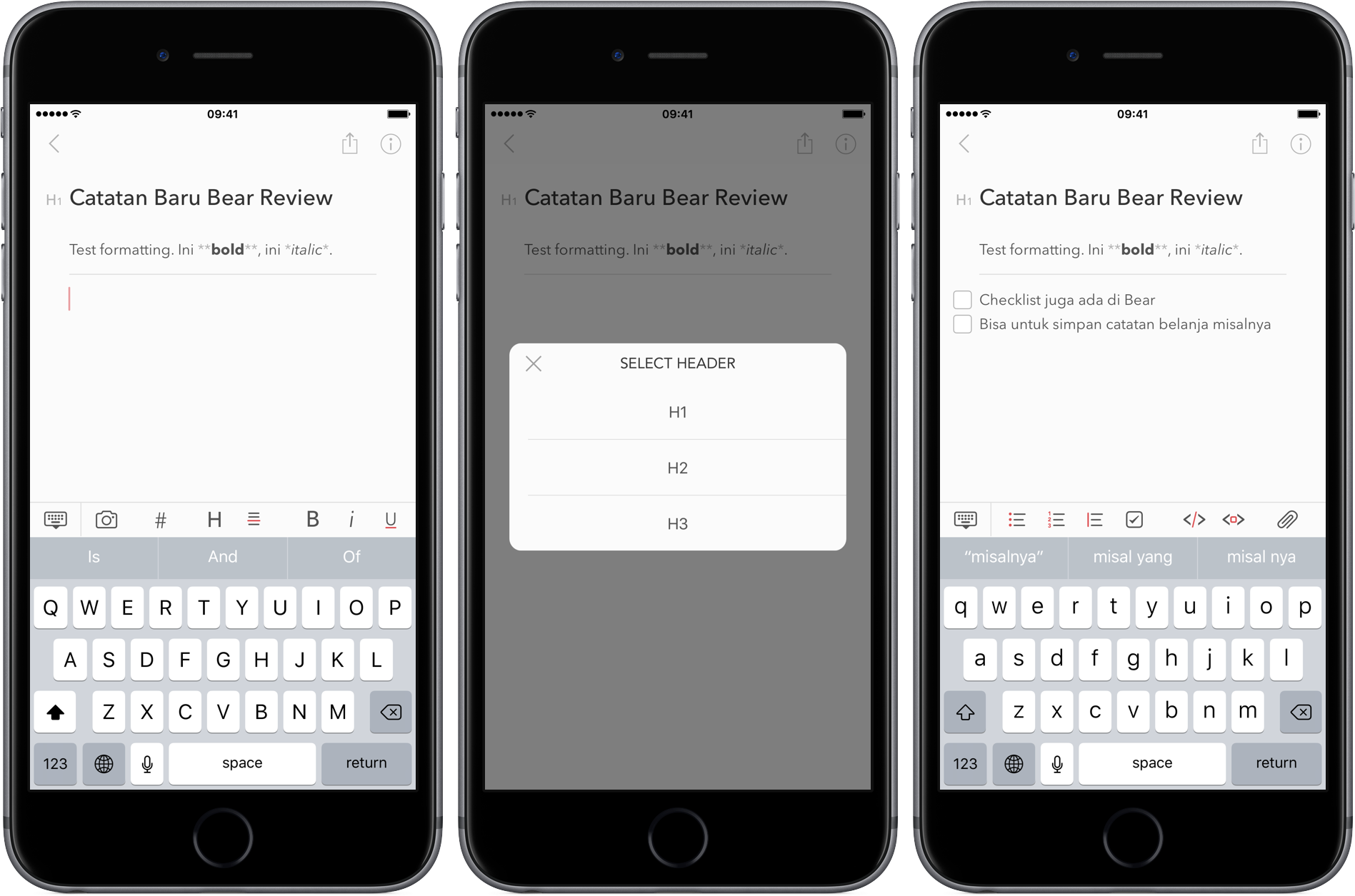 Bear, aplikasi catatan yang minimalis khusus untuk perangkat Apple