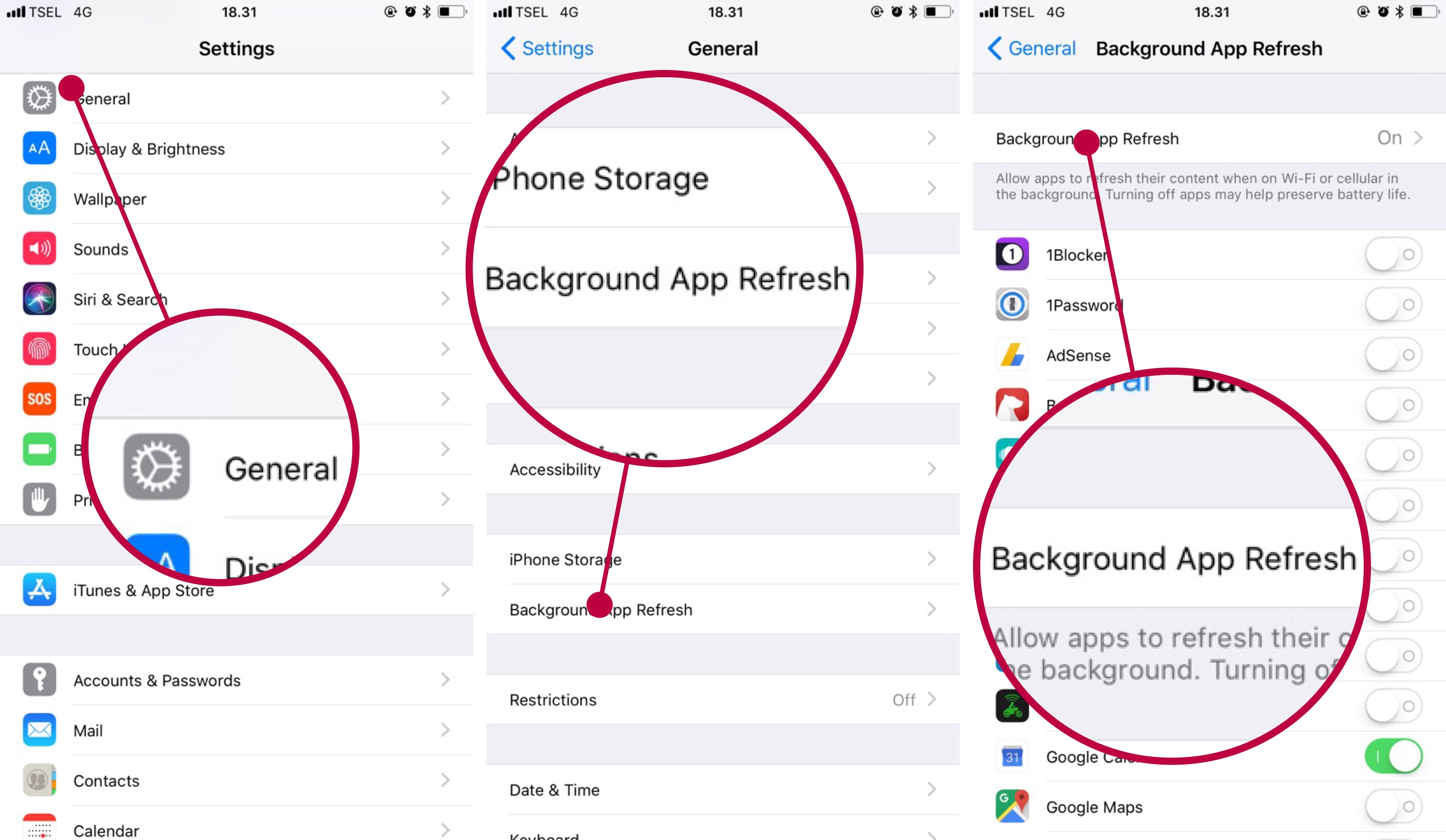 Background App Refresh, pertolongan pertama ketika baterai iPhone boros