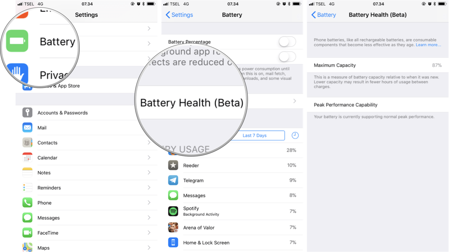 Fitur cek kesehatan baterai di iOS 11.3 (Preview)