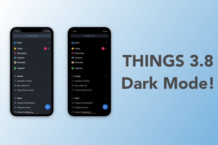 Update Things for iOS versi 3.8: Tampilan Dark Mode