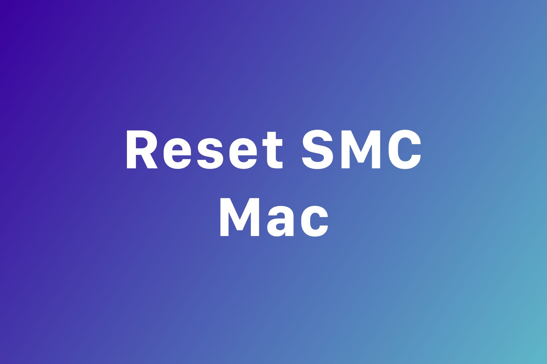 Cara reset SMC di Mac