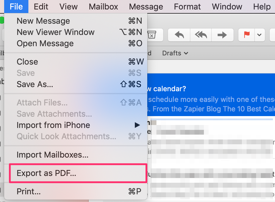 Cara simpan email jadi PDF di Mac dan iPhone/iPad