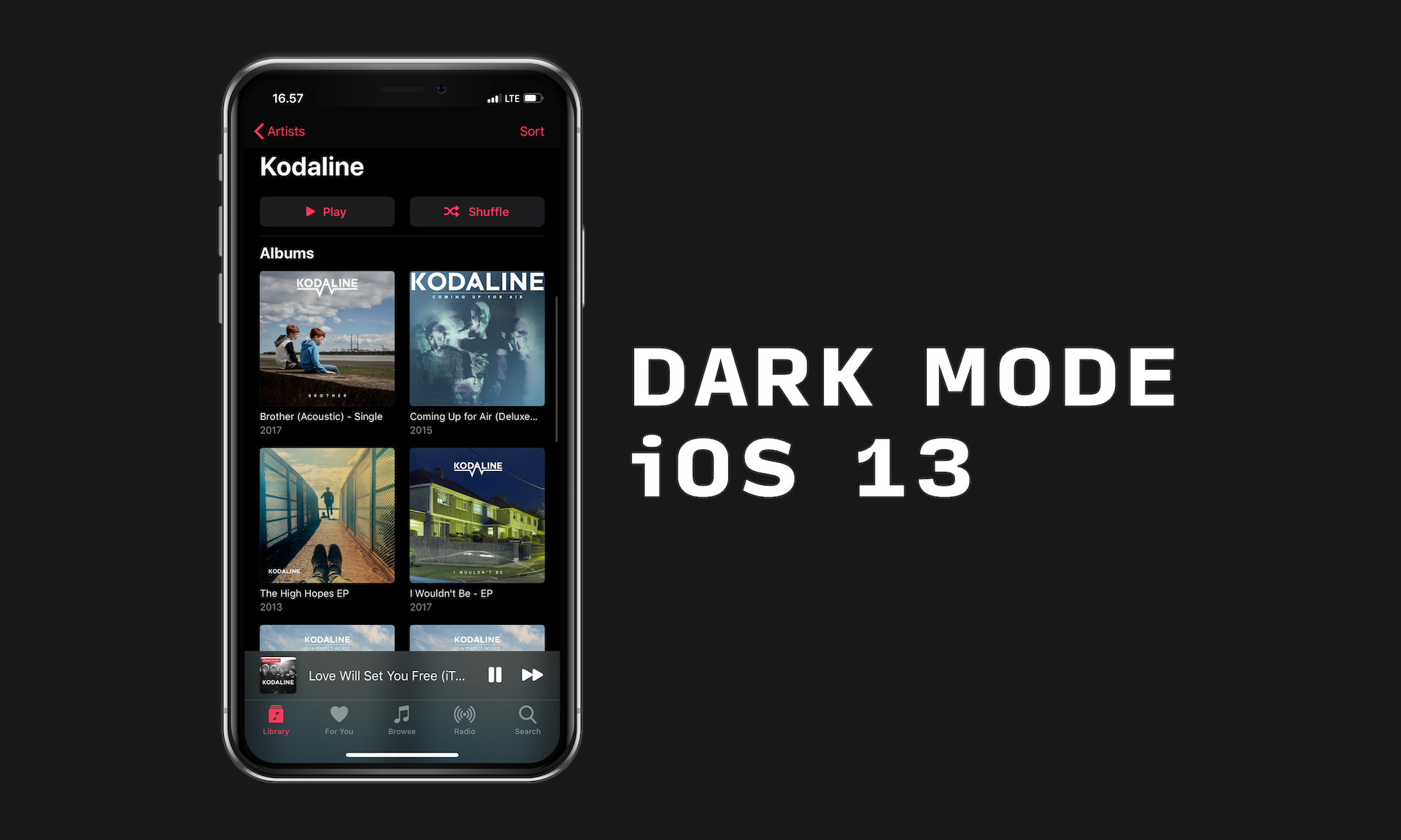 Menggunakan fitur Dark Mode di iOS 13