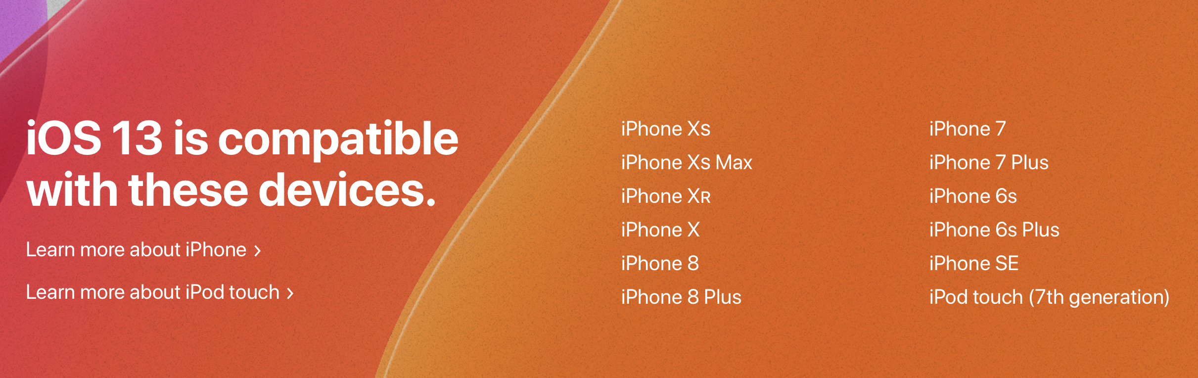 Daftar perangkat yang mendukung iOS 13